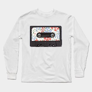 DJ Mixtape cassette retro Floral Long Sleeve T-Shirt